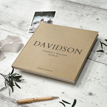Personalised Wedding Guest Book With Surname, 7 of 11