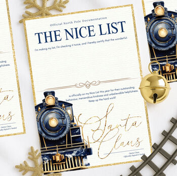 Personalised Polar Express Nice List Letter From Santa, 2 of 2