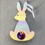 Personalised Stripey Creme Egg Holder Bunny, thumbnail 2 of 2