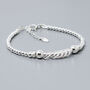 50th Birthday Beaded Rings Bracelet, Sterling Silver, thumbnail 1 of 2