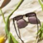 Black Thin Frame Butterfly Cat Eye Sunglasses, thumbnail 4 of 7