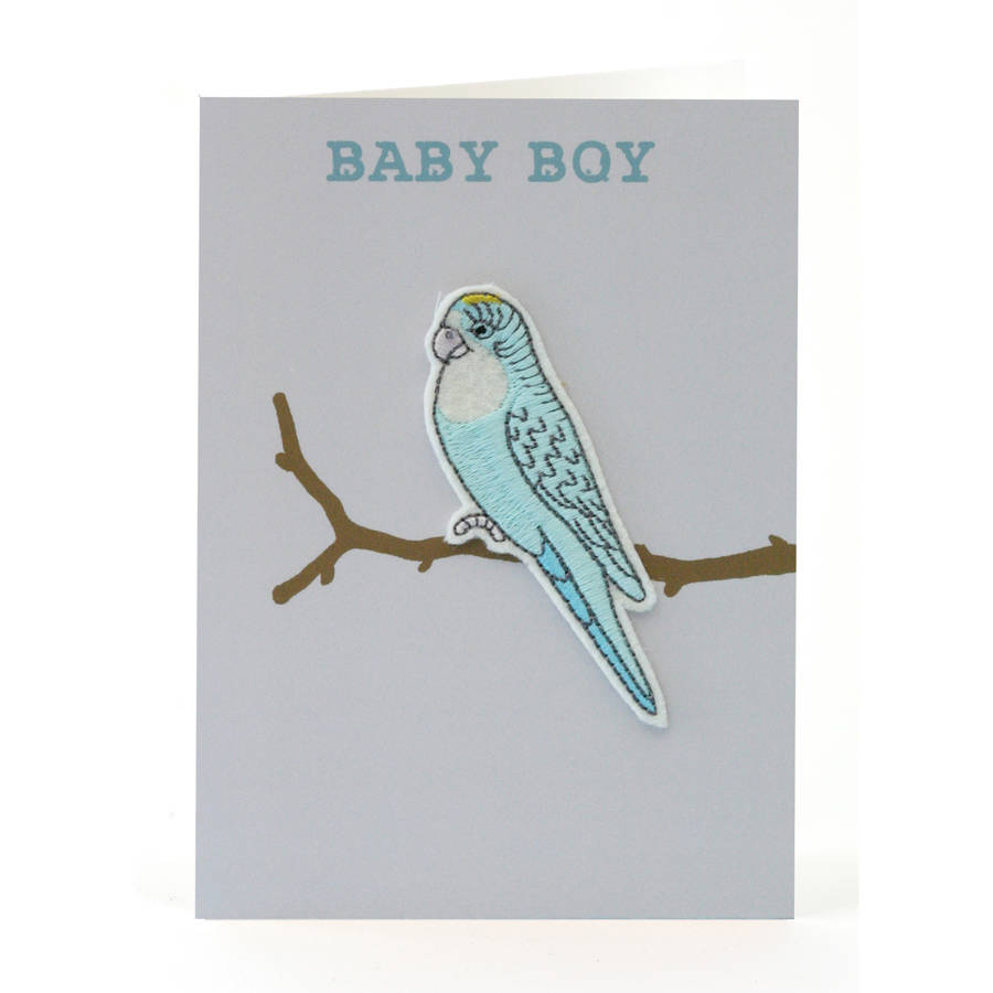 Budgie New Baby Card, 1 of 2
