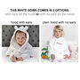 Personalised Soft Baby / Child's Dressing Gown In White, thumbnail 2 of 11