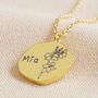 Personalised Gold Birth Flower Organic Shape Necklace, thumbnail 6 of 12