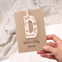 Personalised Engraved Letter Keepsake New Baby Card, thumbnail 6 of 7