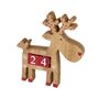Wooden Reindeer Christmas Count Down Calendar, thumbnail 3 of 3