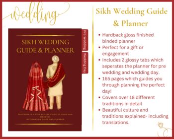 Red Sikh Wedding Guide And Planner, 2 of 9