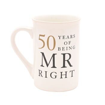 Golden Anniversary 50 Years Mr And Mrs Always Right Mugs, 4 of 4