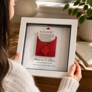 Personalised 1st Wedding Anniversary Paper Gift Frame, 4 of 6