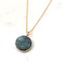 'The Circle' Emerald May Birthstone Necklace, Gold, thumbnail 3 of 6