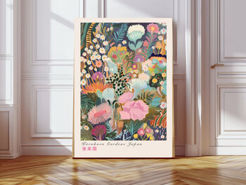 Set Of Two Japanese Flower Garden Art Prints, 6 of 6