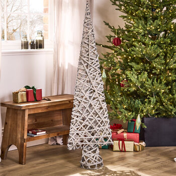 Woven Standing Christmas Tree Decoration, 2 of 5