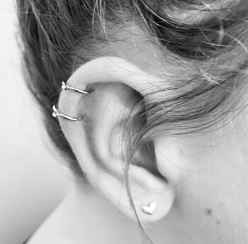 Silver Ear Cuff | Plain Silver Ear Cuff, 6 of 12