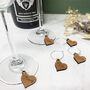 Personalised Five Party Heart Wine Glass Charms, thumbnail 11 of 12