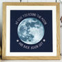 We Love You Round The Moon Personalised Fabric Art, thumbnail 2 of 5