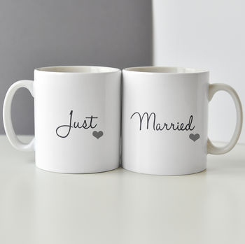 Just Married Personalised Mug Set By Koko Blossom | notonthehighstreet.com