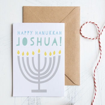 Personalised Happy Hanukkah Card, 3 of 3