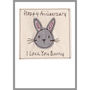 Personalised Bunny Rabbit Birthday Card For Him Or Her, thumbnail 9 of 12