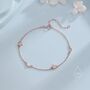 Sterling Silver Cz Moon And Star Motif Bracelet, thumbnail 4 of 12