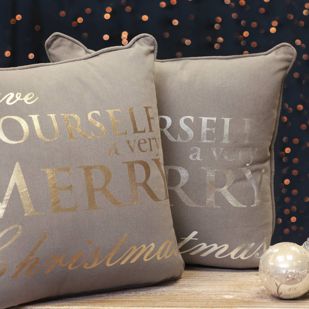 metallic contemporary christmas cushions by dibor