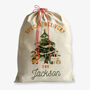 Personalised Christmas Sack For Presents Tree Design, thumbnail 2 of 5