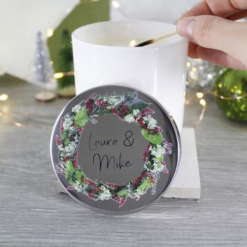 Wreath Scented Christmas Candle With Lid For Couples, 4 of 7