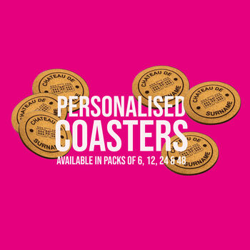 Personalised Cork Coasters, 6pk, 12pk, 24pk + 48pk 10% Off, 2 of 3