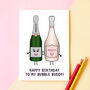 'Bubble Buddy' Prosecco Birthday Card For Friend, thumbnail 1 of 2