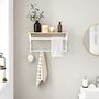 Industrial Wall Coat Rack With Shelf And Hanging Bar, thumbnail 2 of 10