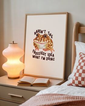 Haven't The Froggiest Idea Frog Print, 2 of 3