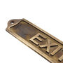 Personalised Exit Brass Plaque With Vintage Finish, thumbnail 4 of 12