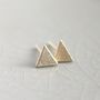 Handmade 9ct Solid Gold Mini Geometric Earrings, thumbnail 5 of 10