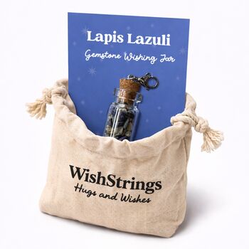 Lapis Lazuli Gemstone Wishing Jar Truth Gift, 2 of 3
