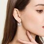 Monaco D’or Gold Pavé Love Heart Gala Charm Drop Earrings, thumbnail 3 of 3