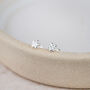 Sterling Silver Mini Flower Studs, thumbnail 2 of 3
