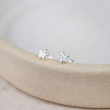 Sterling Silver Mini Flower Studs, 2 of 3