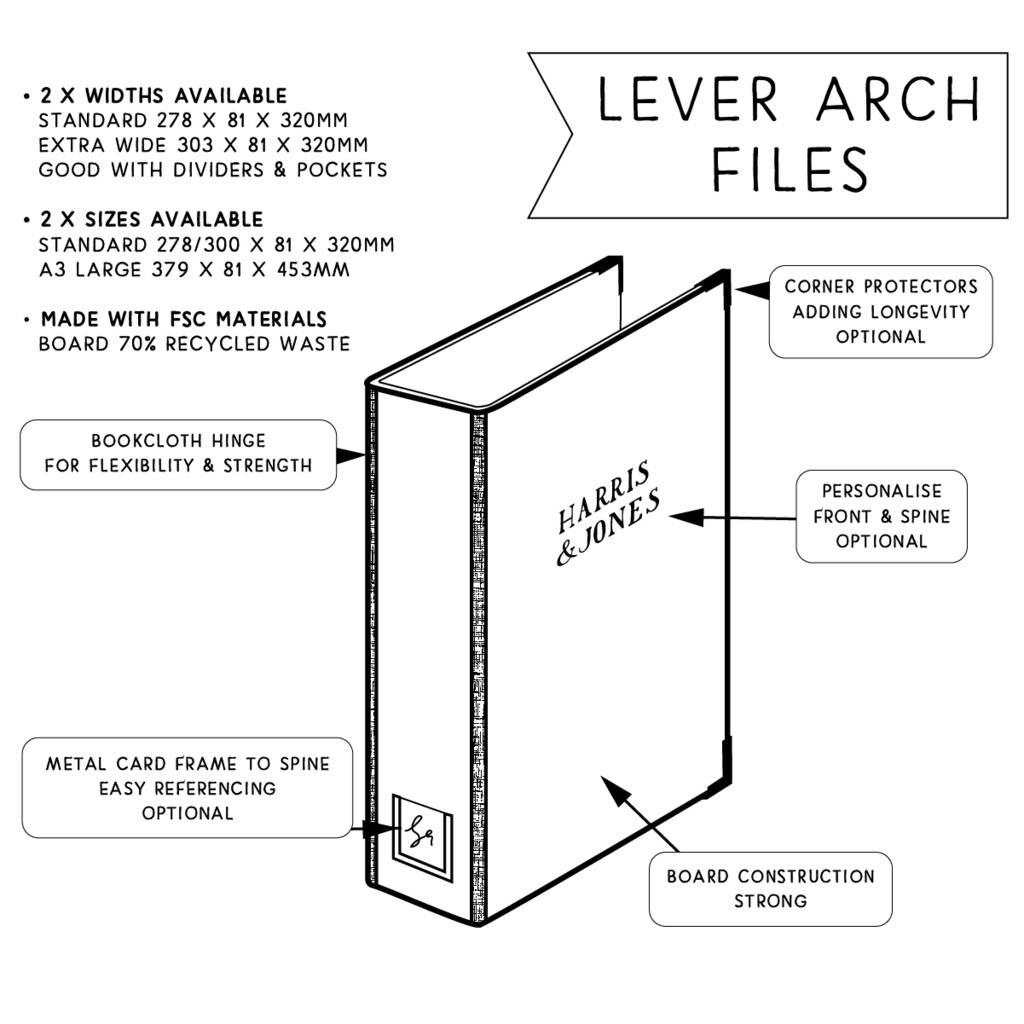 Personalised Lever Arch File By Harris & Jones Ltd