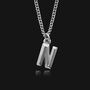 Silver Initial Letter Pendant Necklace, thumbnail 2 of 6