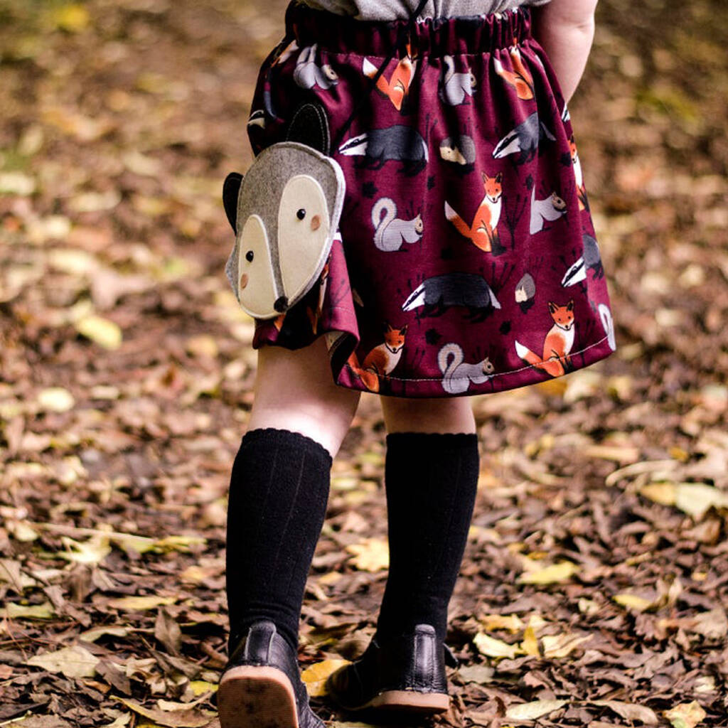 Girl's 'Woodland Animal' Print Skirt, 1 of 10