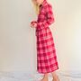 Brushed Cotton Dressing Gown In Sunset Plaid, thumbnail 3 of 7