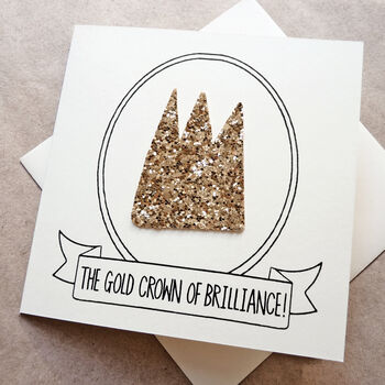 'Gold Crown Of Brilliance' Congratulations Card, 2 of 4