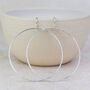 Sterling Silver Geo Circle Hoop Earrings, thumbnail 2 of 3