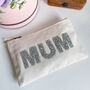Mum Makeup Bag With Silver Rhinestone Letters, thumbnail 4 of 9