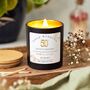 50th Gold Wedding Anniversary Personalised Scented Candle Gift, thumbnail 3 of 10