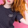 ‘Send Coffee’ Unisex Embroidered T Shirt, thumbnail 1 of 9