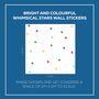 Bright And Colourful Whimsical Stars Fabric Wall Stickers, thumbnail 3 of 6