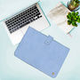 Personalised Blue Leather Stockholm Macbook Sleeve/Case, thumbnail 1 of 5