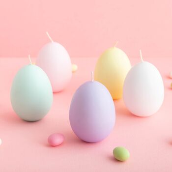 Pastel Egg Candles In An Egg Box, 2 of 12