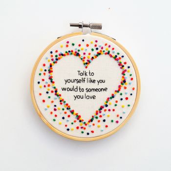 Inspirational Quote Rainbow Heart Wall Art, 4 of 4