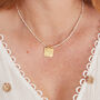 Gold Plated Pendant Mother Of Pearl Beaded Necklace, thumbnail 6 of 11